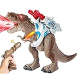 ロボット恐竜おもちゃ - 男の子に 歩いて、吼えて、光って、噴射！大暴れT-REXロボット 多機能バトルアクションフィギュア