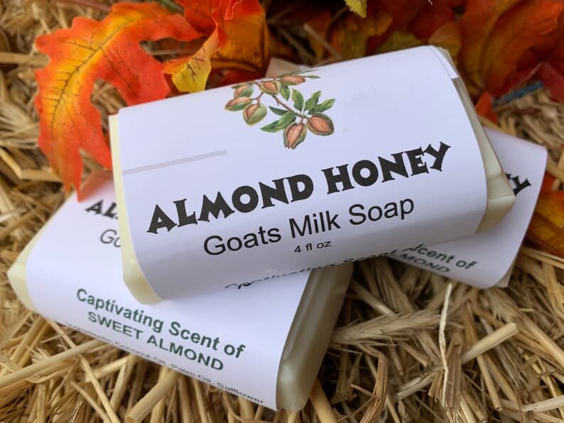 Miniatura 3 de Heavenly Hollow Jabón de leche de cabra con miel de almendra jabón de baño hidratante hecho a mano (4 oz)
