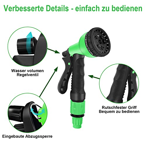 Dramm Revolver Gartenschlauch-Sprühdüse - 9 Verstellbare Muster In Blau