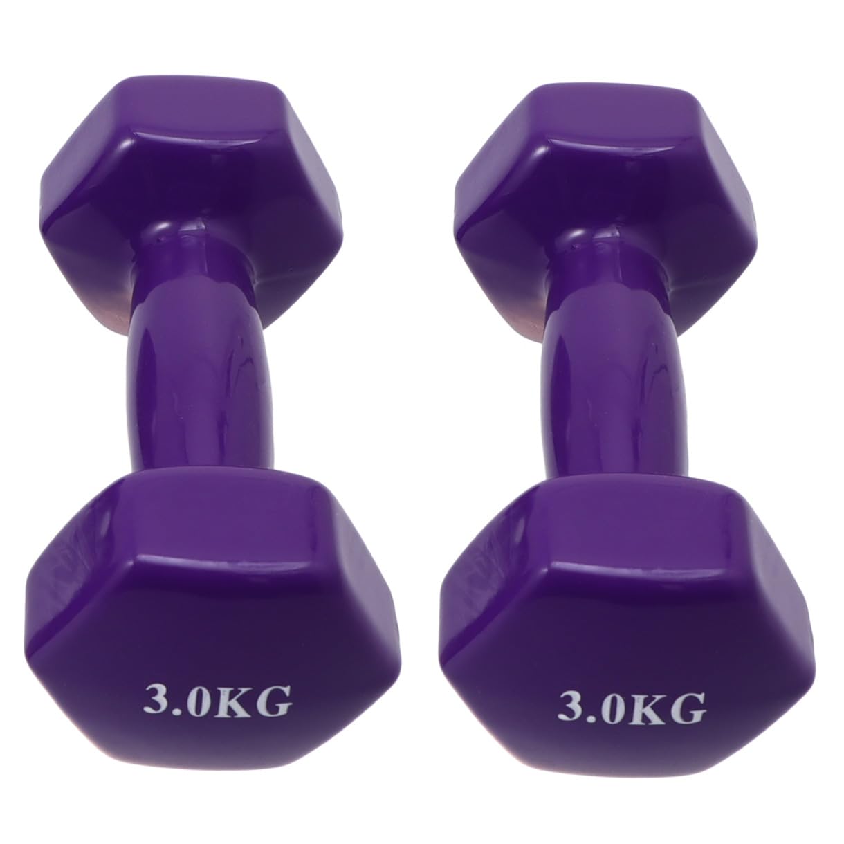 TOYANDONA Cast Iron Dumbbells Set 6kg 3kg X 2 with Non-slip Plastic Coating Hand Weights for Gym Equipment