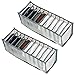 ASFINS Organizador Calcetines, 2 piezas Cajas Ordenación Armario Separadores Cajones, para Guardar Calcetines, Bufandas, Corbatas De Sujetador, 11 Celdas, Plegables, Nylon (Gris)