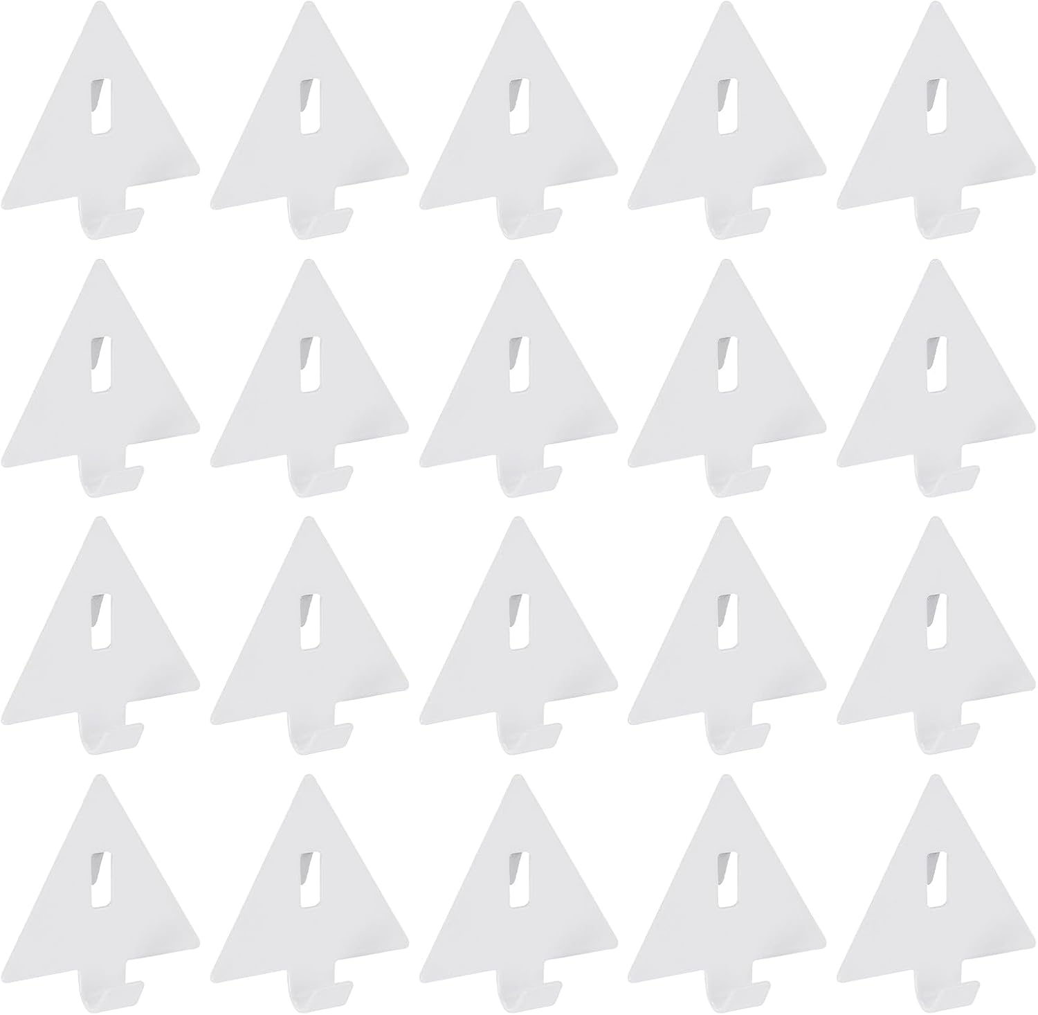 uxcell 20Pcs PegBoard Hooks, 1.6" Study Peg Shelving Hooks Heavy Duty Triangle Wall Organizing Hook Peg Board Organizer Accessories for Office Retail Shelf Pegboard Wall Organizer, White