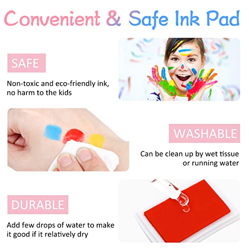 Fstaor 16 Colors Craft Ink Pads For Stamps, Non-Toxic Washable Stamp Pads For Kids, Paper, Wood, And Fabric (16 Pack) #TOP3