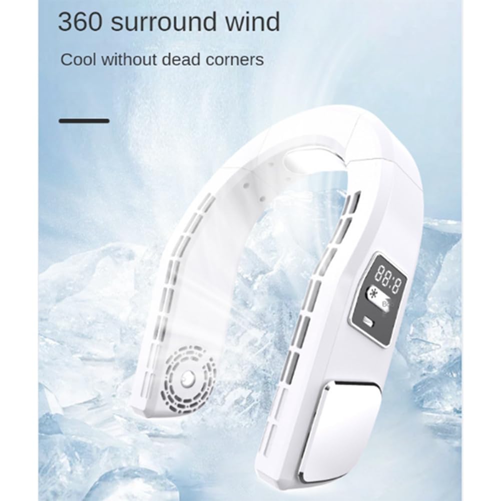 1Set Ventilatore Portatile Del Collo Ricaricabile USB Ventole Appese Foglia Mini Air Cooler Rosa