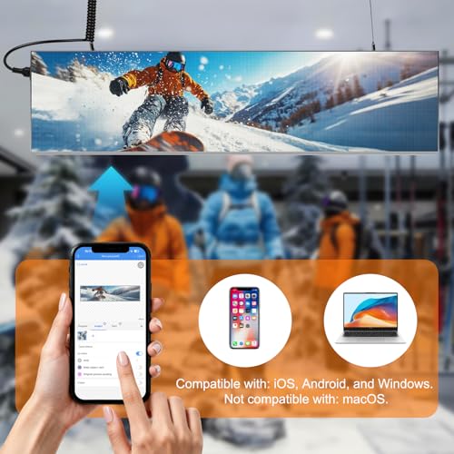 Image of LEDLightsWorld P1.86 Fine Pixel Pitch LED Display, Programmable LED Sign for Business, Full Color Digital Message Board with App Control, Indoor Digital Signage Display for Store Window, Restaurant, Bar, Office