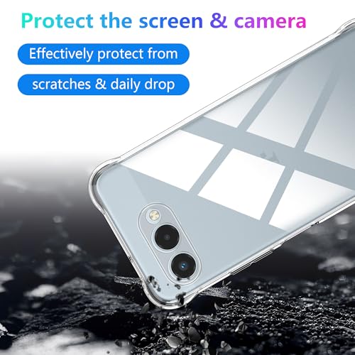 Effcotuo Hülle für Telekom T Phone 3 Cover mit 2 Stücke Schutzfolie für Panzerglas Displayschutzfolie Schutzfolie Durchsichtig Handyhülle Transparent Silikon TPU Schutzhülle Case – Bild 6