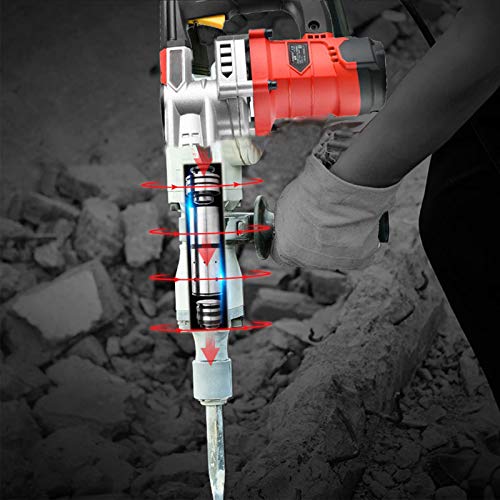 ZIRUIGONG 1200W 32J Elektrischer Bohrhammer, 3500U/min Abbruchhammer, handgehaltener Steinbohrer, Betonbrecher… – Bild 3