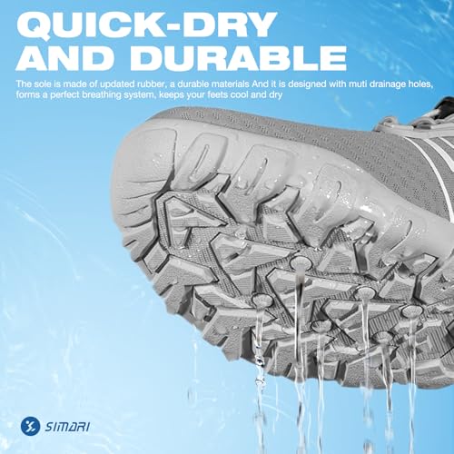 Image of SIMARI Water Shoes for Women Men - Barefoot Quick-Dry Aqua Socks | Lightweight Swim Shoes for Surfing, Swimming, Beach Sports, Kayaking, Diving | Non-Slip Design