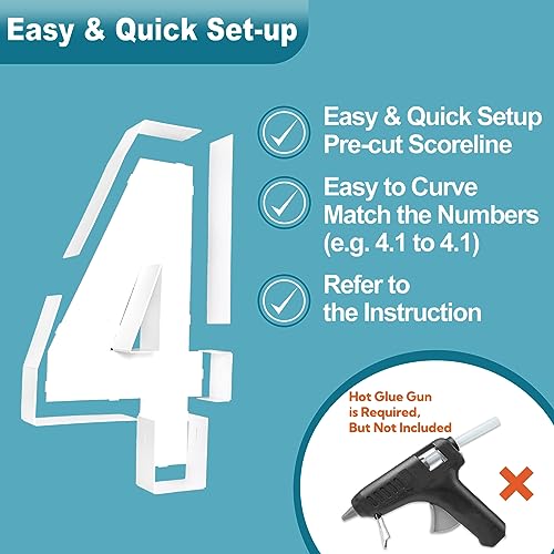 image for Tongjoy Light up Numbers 4, 4FT DIY Marquee Numbers for 40th 45th Birt