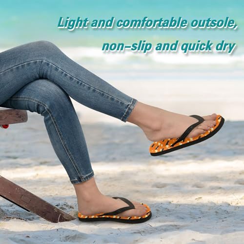 Burbuja Bats Clouds Flip Flops for Women Men, Soft Thong Sandals Rubber Slippers for Pool Beach Essentials4