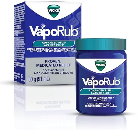 Vicks VapoRub Advanced Plus, Nasal Decongestant, Cough Suppressan...