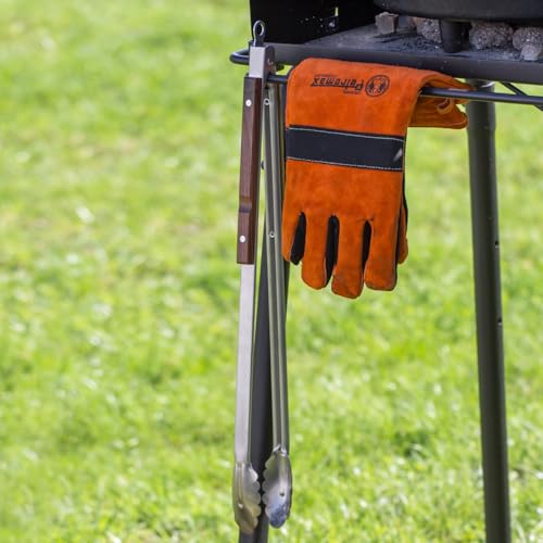 Petromax Feuertopf Tisch FE45 – Stabiler Dutch Oven Tisch mit Windschutz. Robuste Arbeitsfläche (45x45cm) für Outdoor-Küche.