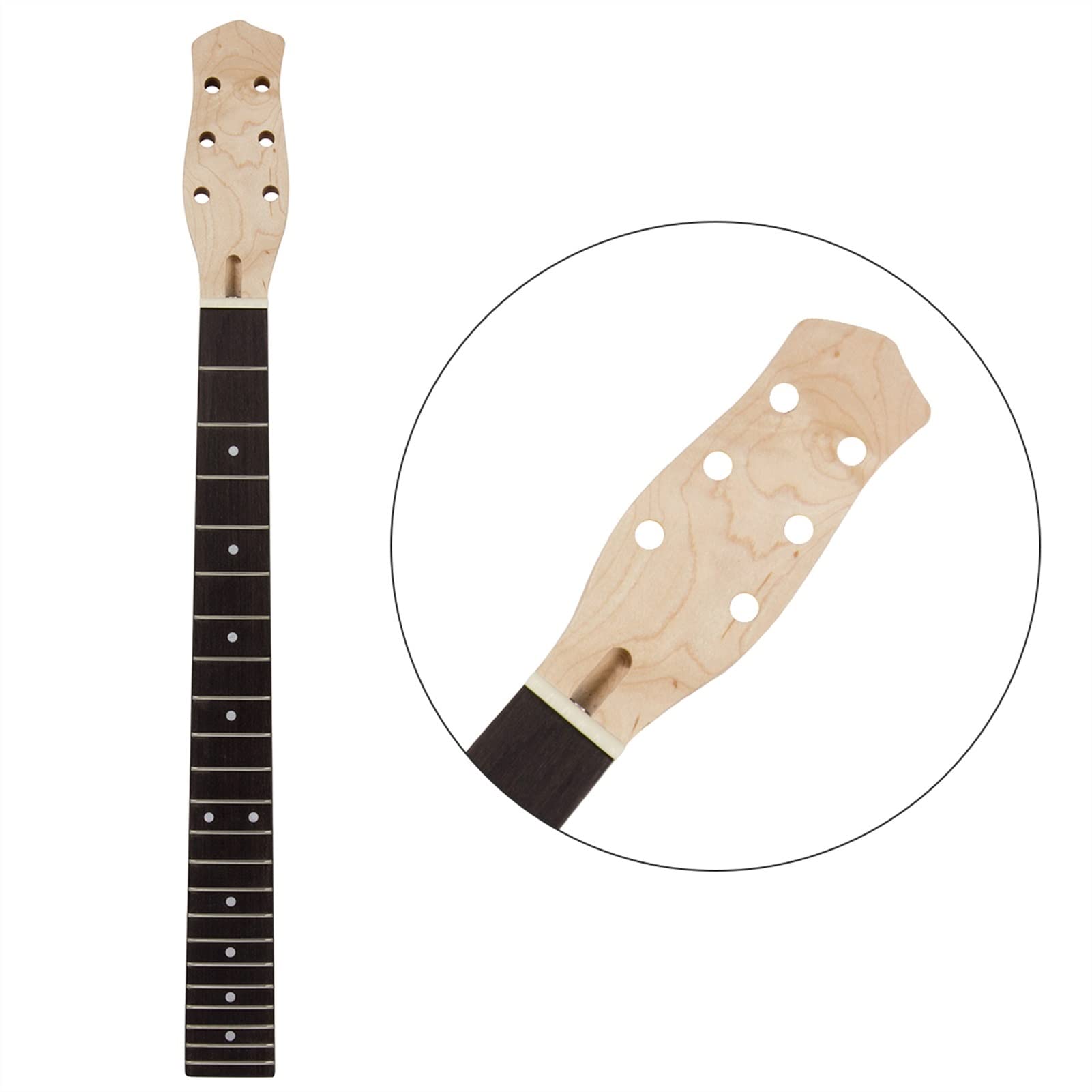 Volledige geschulpte 22 Frets Maple Electric Guitar Neck Vervanging Gitaarhals CJWSLYT (Size : A