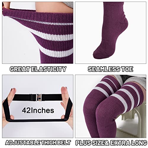 Image of Abodhu Plus Size Thigh High Socks for Thick Thighs Women- Extra Long Widened Extra Long Thick Knit