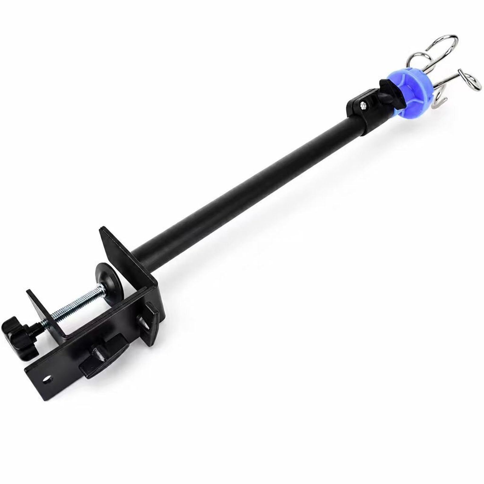 Generisch Tisch Hakenregal 2er Pack, Klemmhalterung Aufbewahrungsständer mit 4 Metallhaken für Schreibtischzubehör, Kosmetikartikel und Nachttisch Organizer, Klemmhalterung Schreibtisch Hakenständer,