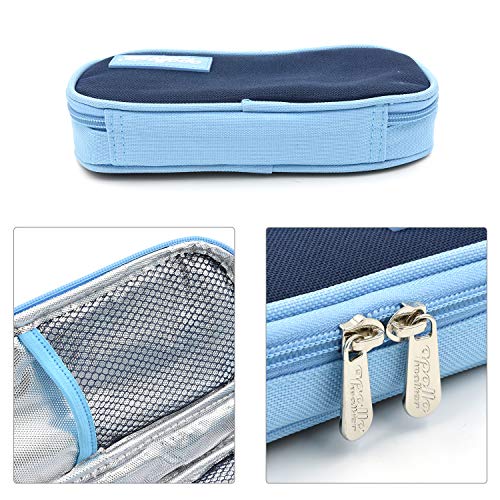Goldwheat Portable Insulin Cooler Travel Case Diabetes Medication Organizer Medical Cooler Bag With 2 Ice Packs #TOP6
