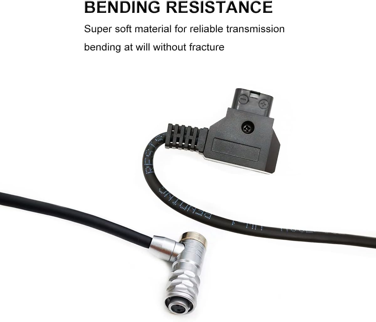 BMPCC 4K 6K Pro Power Cable, D-tap to Weipu SF6 2 Pin Female for Blackmagic Pocket Cinema Camera from Gold Mount V-Mount Battery (7.8" Right Angle)