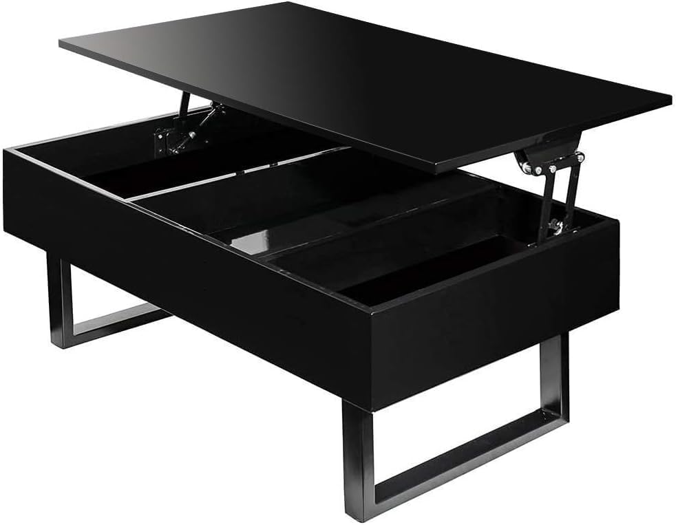 オーエスジェイ(OSJ)昇降センターテーブル(大) 収納型 幅100 ブラック