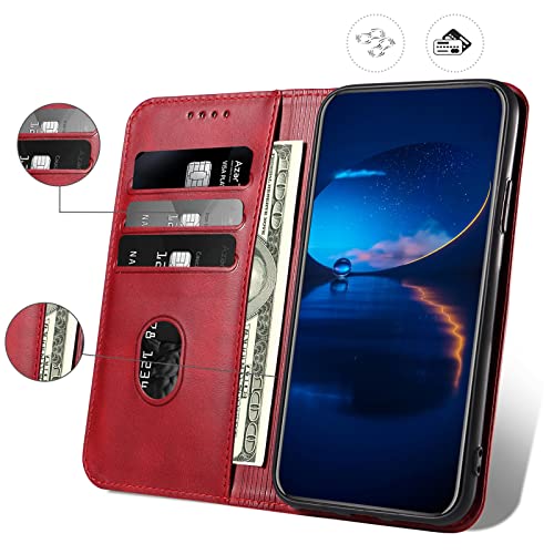 DENDICO Case for Huawei Mate 20 Lite, Classic PU Leather Magnetic Wallet Case - Image 3