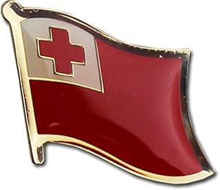 AES Wholesale Pack of 12 Tonga Country Flag Bike Hat Cap lapel Pin