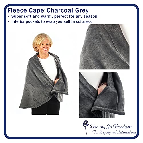 Granny Jo Products Womens Granny Jo Products Cape, Grey, Small/Medium Fleece Jacket, Grey, Small-Medium Us #TOP3