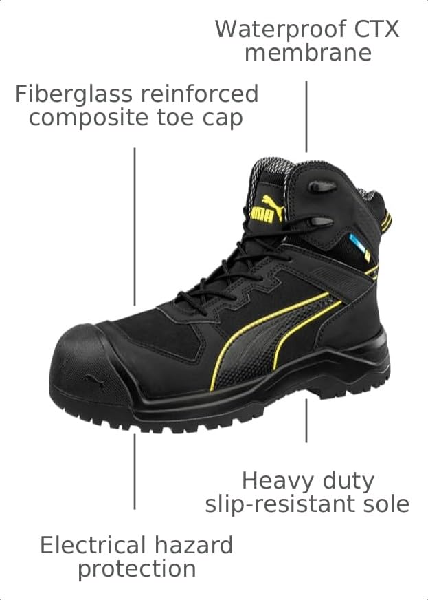 Image of PUMA mens Rock 6 inch Composite Toe