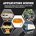 NEW SUN 2 Pcs RV Trailer Marker LED Light, Bullseye/Tiger Eye/Double Bubble Clearance Light, 10 Amber LEDs, 4x2 12V Rectangular LED Side Marker Light, Surface Mount, Camper, Trucks, Rvs