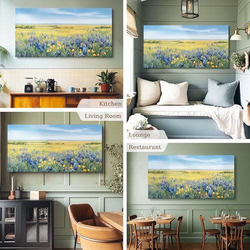 crmotu Nature Wall Art, Canvas Wall Art Landscape, Oversized Artwork for Walls, Cottagecore Scenic Art Prints, Rustic Aesthetic Paintings Wall Decor Living Room Bedroom Dining Room Entryway 30x60inch