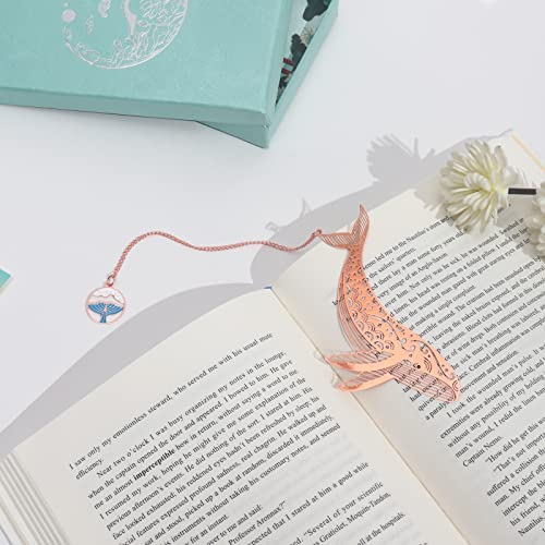 Phineon Metal Whale Bookmark Birthday Gift For Readers Librarian Book Lovers Bookworm Brass Book Marks Mothers Day Christmas Valentine's Day Gifts For Teachers Students Lady #TOP4