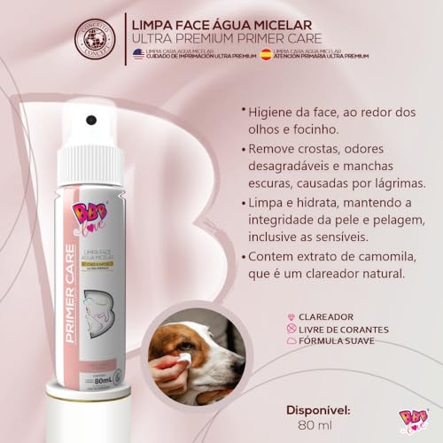 KIT Limpa Face e Limpa Auricular BBB Love: higiene completa para seu pet! Cuide da face e ouvidos co