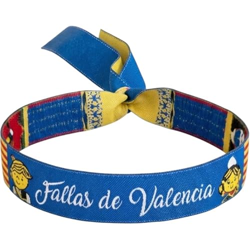 BDM Pulsera Fallas de Valencia de Tela Bordada | Diseño con Falleros y Cierre Ajustable | Recuerdo Típico Valenciano | Regalo Original para Fiestas de la Comunidad Valenciana BDM Pulsera Fallas de Valencia de Tela Bordada | Diseño con Falleros y Cierre Ajustable | Recuerdo Típico Valenciano | Regalo Original para Fiestas de la Comunidad Valenciana