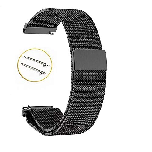 Love+djl+Venda de Reloj Correa 20mm 22mm For La Galaxia De Samsung del Reloj 42mm 46mm Acero Inoxidable Loop (Color : Black, Size : Galaxy Watch 46mm)
