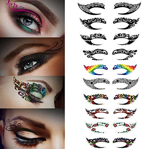 Temporary Eye Tattoo Stickers Waterproof DIY Flash Disposable Eyeshadow