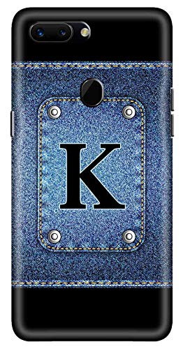 Image of Amazon Brand - Solimo Designer Button Jeans Alphabet-K 3D Printed Hard Back Case Mobile Cover for Oppo R15 Pro