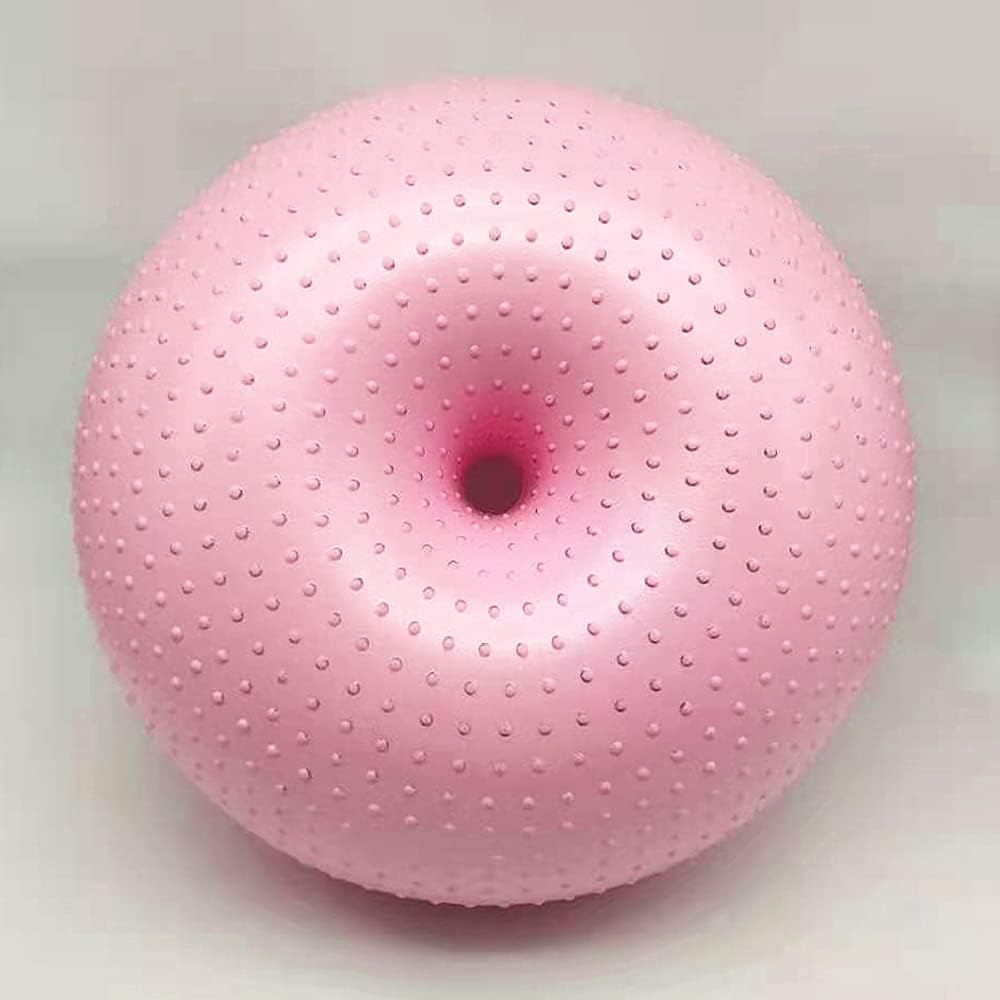 Amazon.co.jp ドーナツ型 ボール 拡大版55cm バランスボール ヨガ半球 ヨガボール 肥厚防爆【エアーポンプ付】 イズ 転がらない インフレータブルドーナツボール PVC製