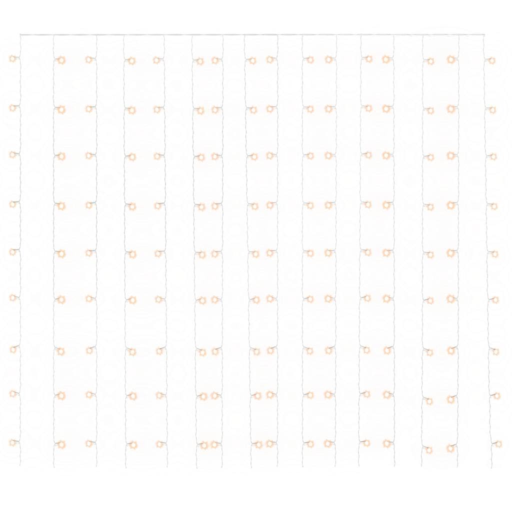 Tenda luminosa a LED, 3 x 3 m, con 300 LED, luce bianca calda, 8 funzioni, per interni ed esterni, illuminazione natalizia, finestra, balcone, giardino, luce d'atmosfera, decorazione