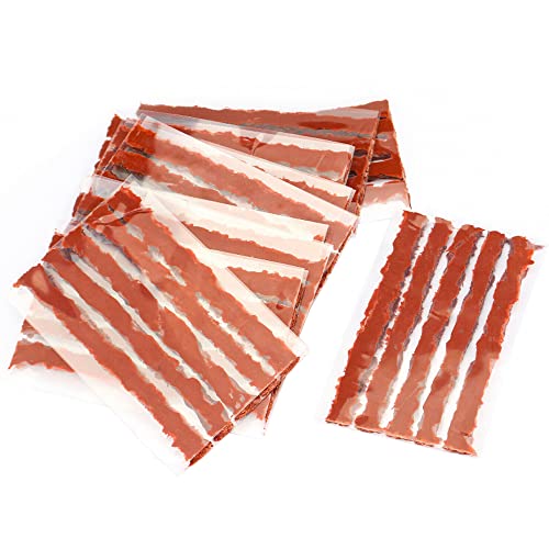 Image of ESUPPORT 100Pcs Tire Repair Plugs Tyre Repair Rubber Sealing Strip Emergency Tubeless Tire Puncture Repair Strings Seal Tool Car Motorbike Brown 100mm x 6mm