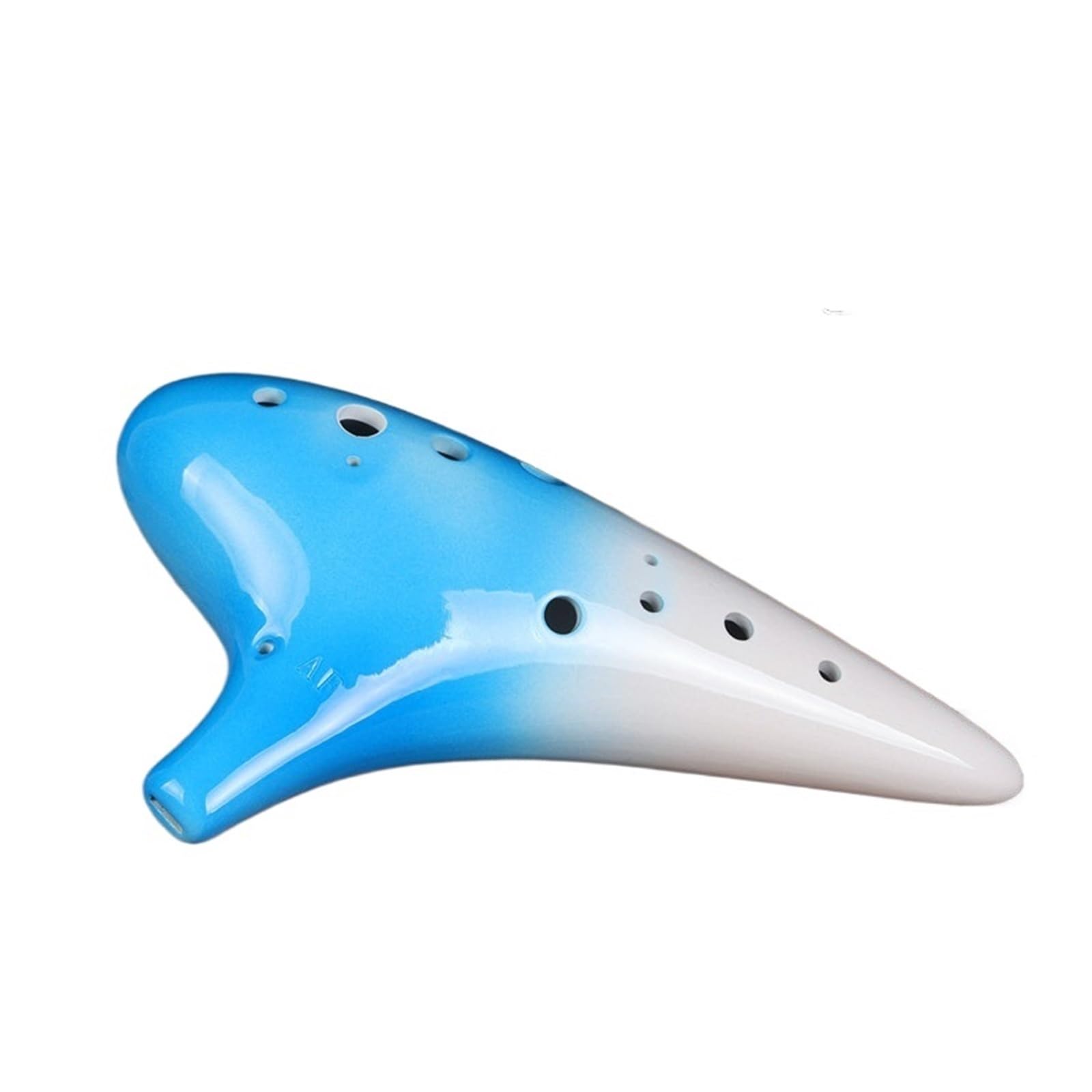 12 Otworowa Okaryna AF Piękny Dźwięk Instrument Do Nauki Dla Początkujących Ocarina Instrument Dla Początkujących(Blue)