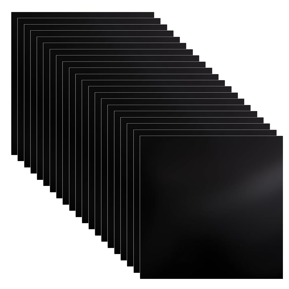 NBEADS 24 Pcs Black Laser Engraving Testing Paper, Self-Adhesive Laser Testing Paper Double-Sided Dimming Paper for Marking Machine and Optical Cutting, 8x8x0.02cm