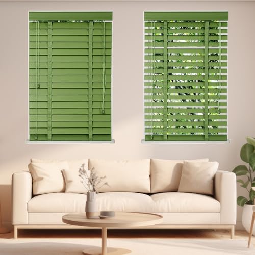 Green Venetian Blinds Cordless Indoor Windows Blinds The...