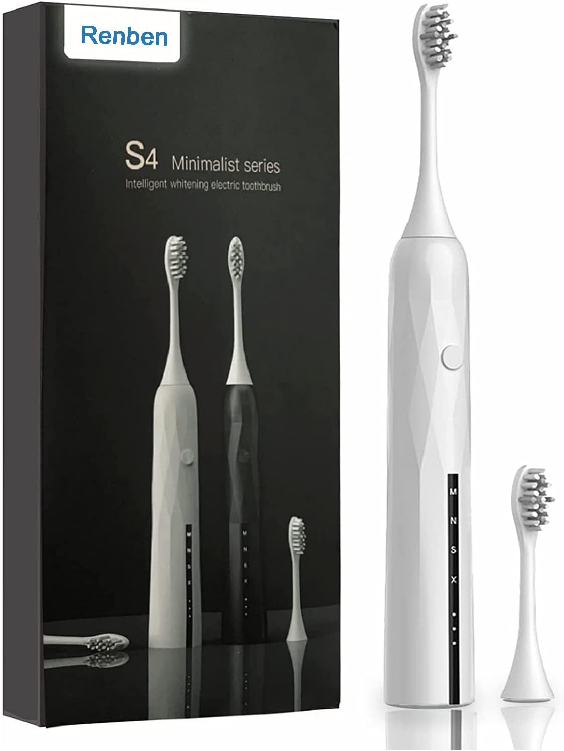 Electric Toothbrush with Pressure Sensor for Enamel, Sonic Toothbrush for Adults