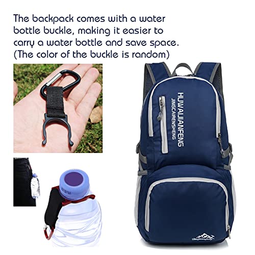 Lywencom Hiking Backpack,30l sporty lightweight folding waterproof ultralight backpack for outdoor camping picnic hiking (Navy Blue) - Image 2