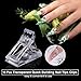 10PCS Nail Tips Clip for Quick Building gel, Kalolary Plastic Transparent Nail clips for gel Finger Nail Extension UV LED Builder DIY Manicure Clip Clamp Set (Transparent)