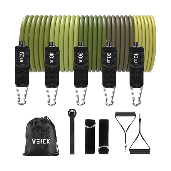 VEICK Resistance Bands with Handles, Exercise Tube Bands Set for Workouts