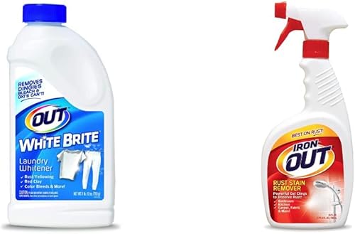 Miniatura 1 de White Brite WB30N 1LB + 12 oz (793 g) White Brite - Blanqueador de ropa y removedor de manchas de óxido en gel en aerosol, elimina y evita manchas