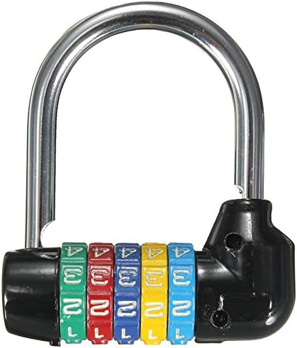 Padlock Combination Travel Security Safely Password Lock Pull Spring-loaded Metal End Cap Off Remove All Five Wheels.