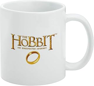 The Hobbit An Unexpected Journey Logo Ceramic Coffee Mug, Novelty Gift Mugs for Coffee, Tea and Hot Drinks, 11oz, White