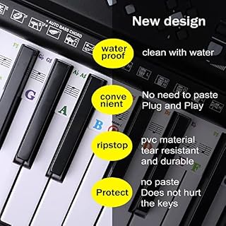 Étiquettes amovibles à 88 touches pour clavier de piano Guide de notes de piano pour débutants Autocollants réutilisables en silicone pour clavier de piano Autocollants pour touches de piano - Les Beatles, Paul McCartney, John Lennon, RIngo Starr, George Harrison Étiquettes amovibles à 88 touches pour clavier de piano Guide de notes de piano pour débutants Autocollants réutilisables en silicone pour clavier de piano Autocollants pour touches de piano – Image 5