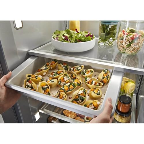 48 in. 30 cu. ft. Countertop Depth Side-by-Side Refrigerator in Panel Ready with Under-Shelf Prep Zone on Fridge.com