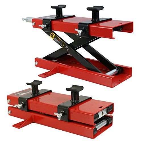 Zeny 1100 Lb Motorcycle Center Scissor Lift Jack Hoist Stand Bikes Atvs Scooter Crank Stand #TOP3